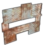 Metal horizontal embrasure